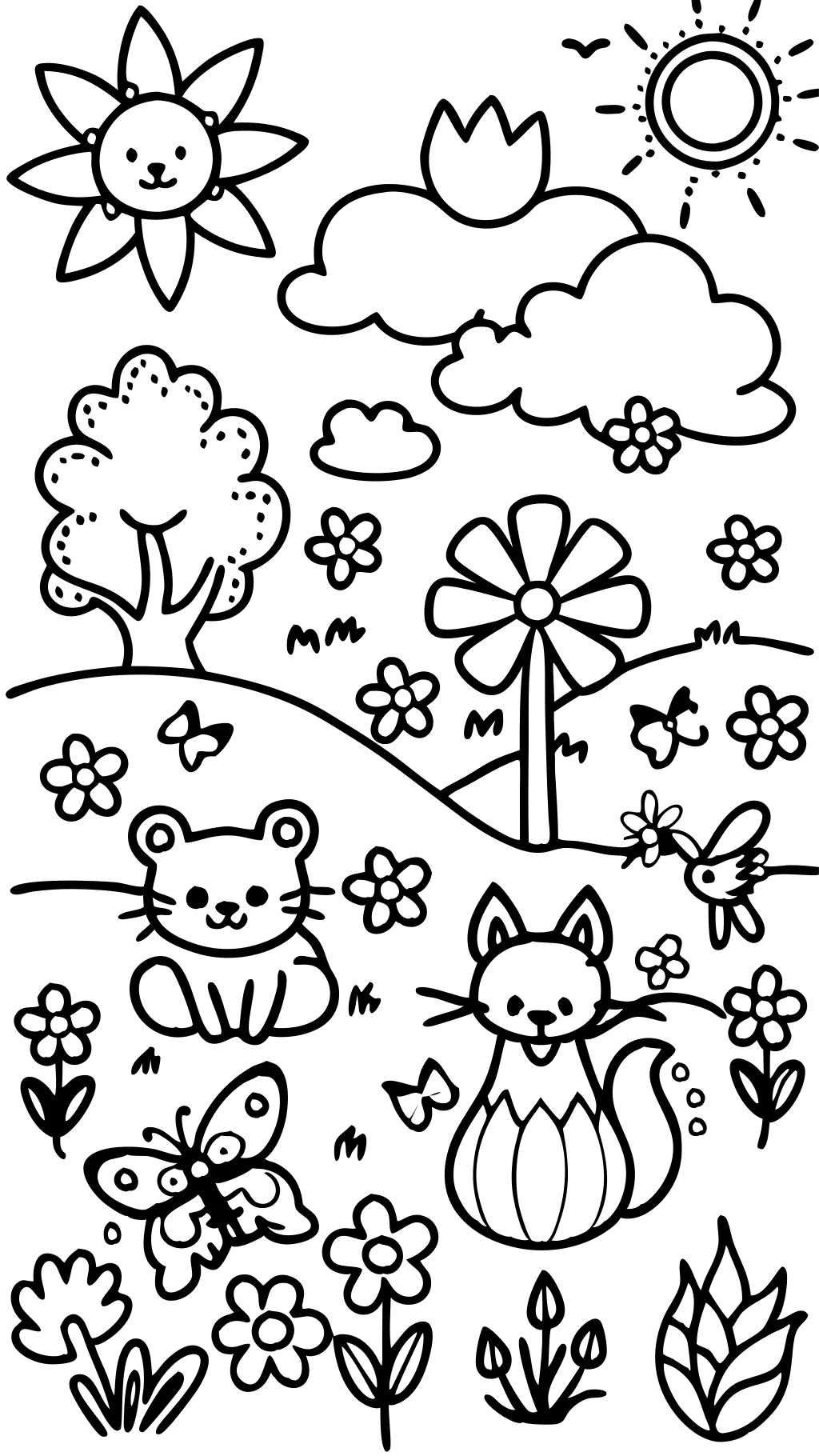 spring pictures coloring pages